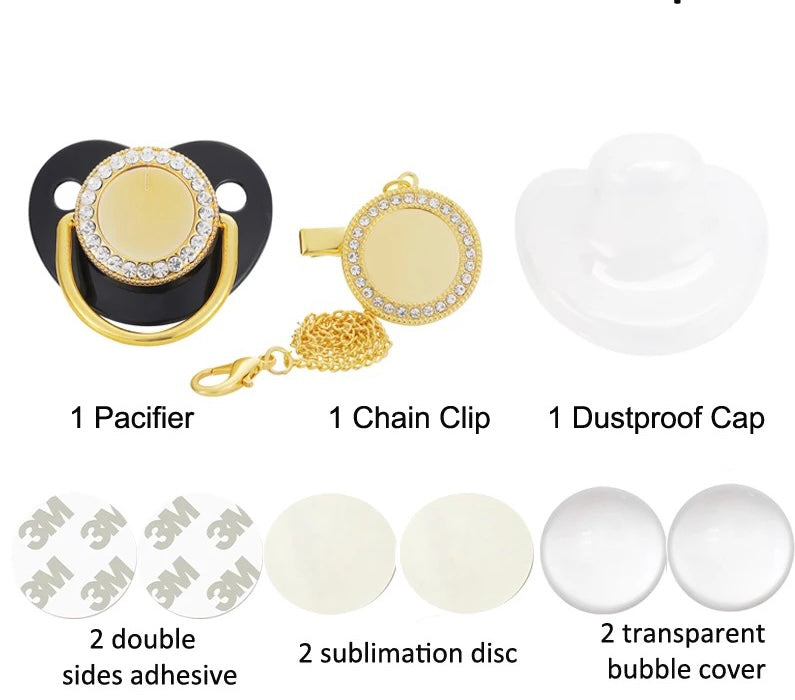 Luxury Gold Sublimation Blank Pacifier