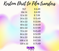 Kustom DTF Transfers-3 to 5 business days Turnaround