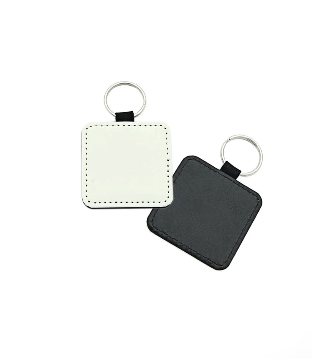 Faux Leather Keychain-Single Side Sublimation Blank