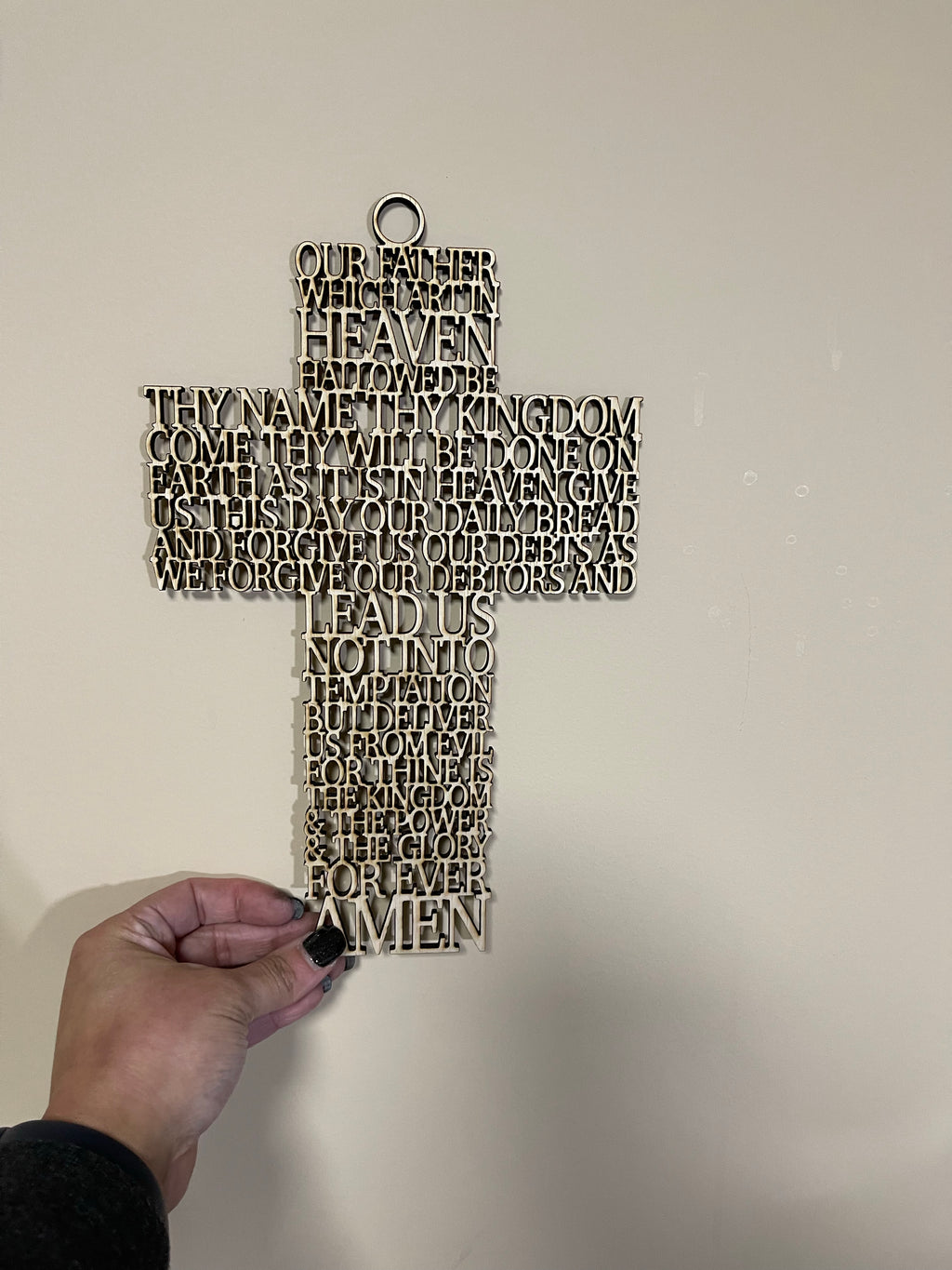 The Lord’s Prayer Protestant Version Cross