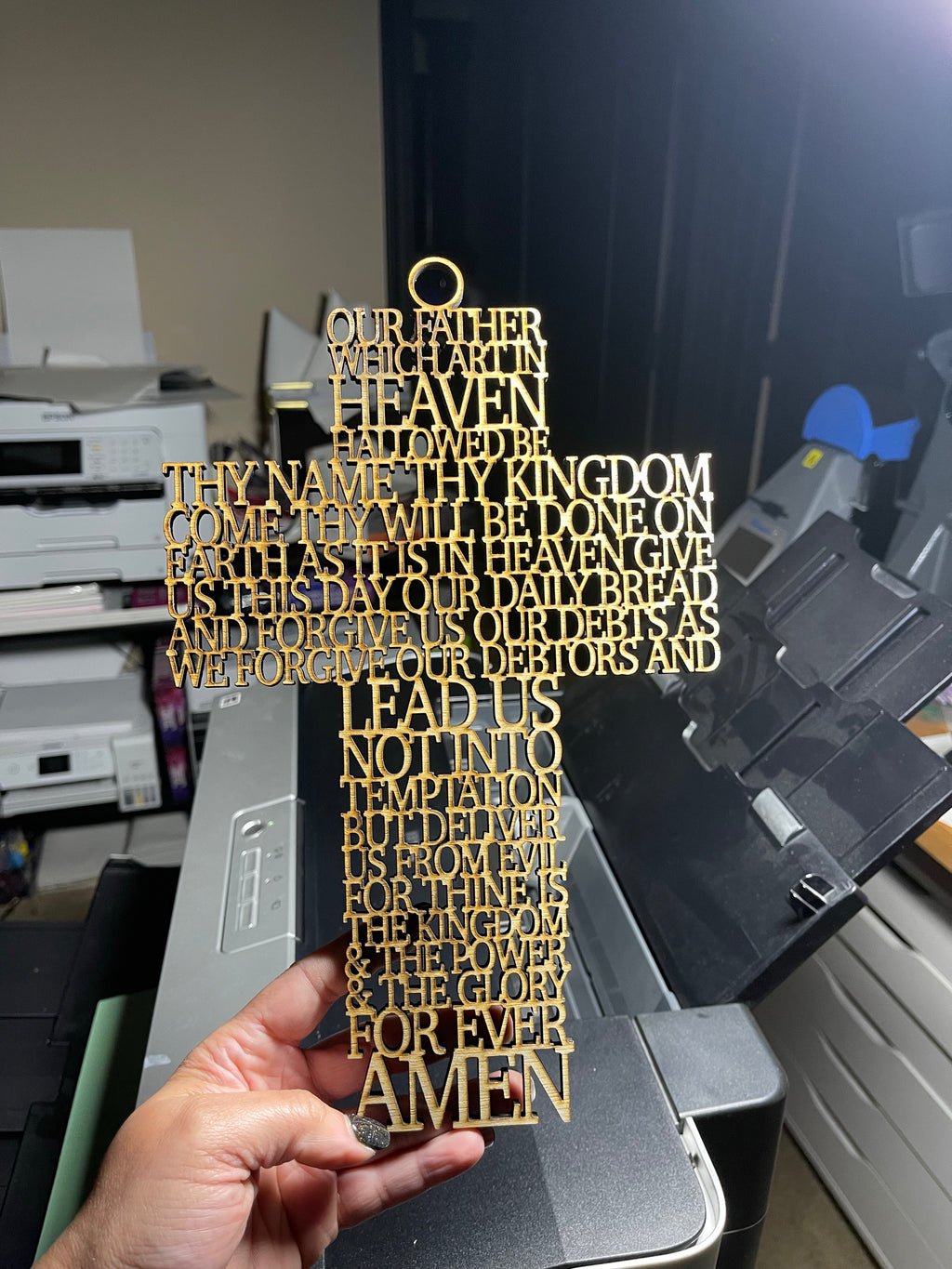 The Lord’s Prayer Protestant Version Cross