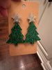 Glitter Christmas Tree Earrings
